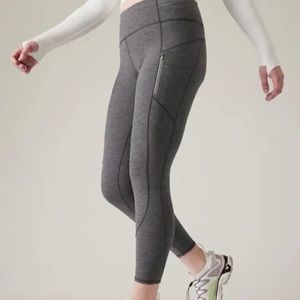 NEW ATHLETA Rainier tights. Grey Heather. Large